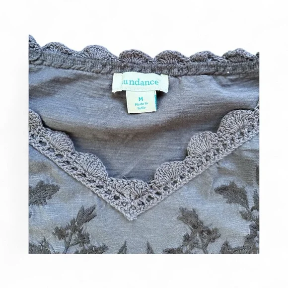 Sundance Charcoal Lace Trim Tank - Picture 5 of 5